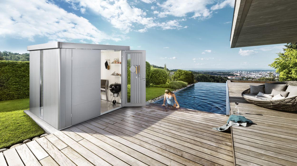 Biohort Zahradní domek NEO 3C, tmavě šedá metalíza, DD