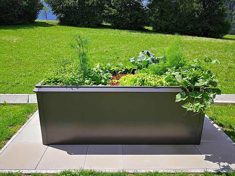 Biohort Zvýšený truhlík na zeleninu 1,5 x 1 tmavě šedá metalíza