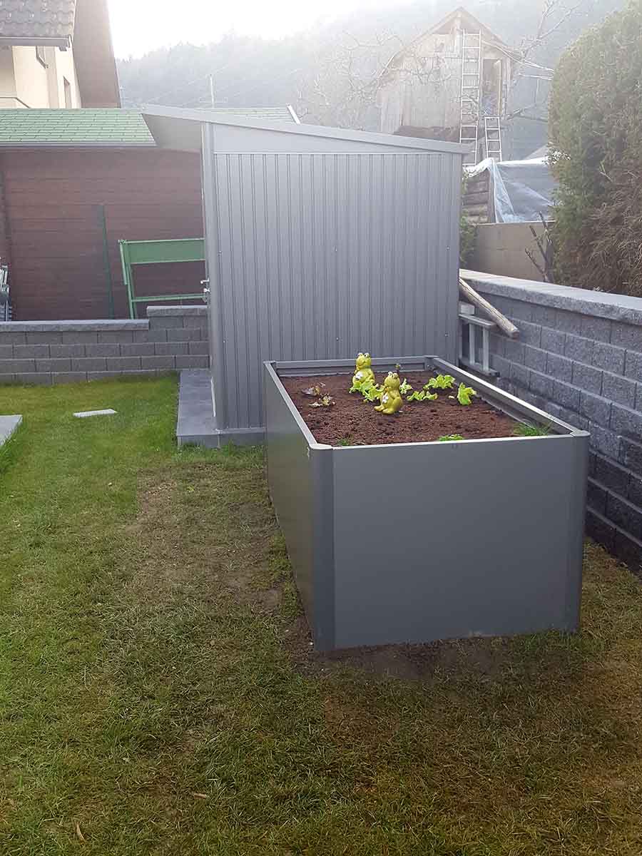 Biohort Zvýšený truhlík na zeleninu 1,5 x 1 tmavě šedá metalíza