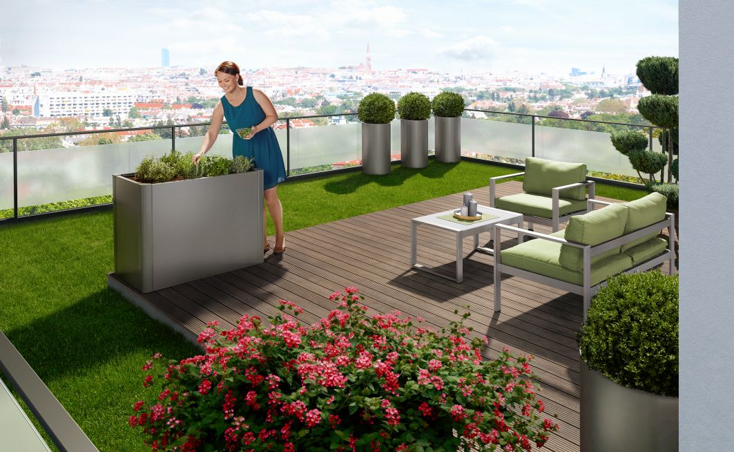 Biohort Truhlík Belvedere 200 mini tmavě šedá metalíza