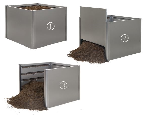Biohort Truhlík Belvedere 200 midi stříbrná metalíza
