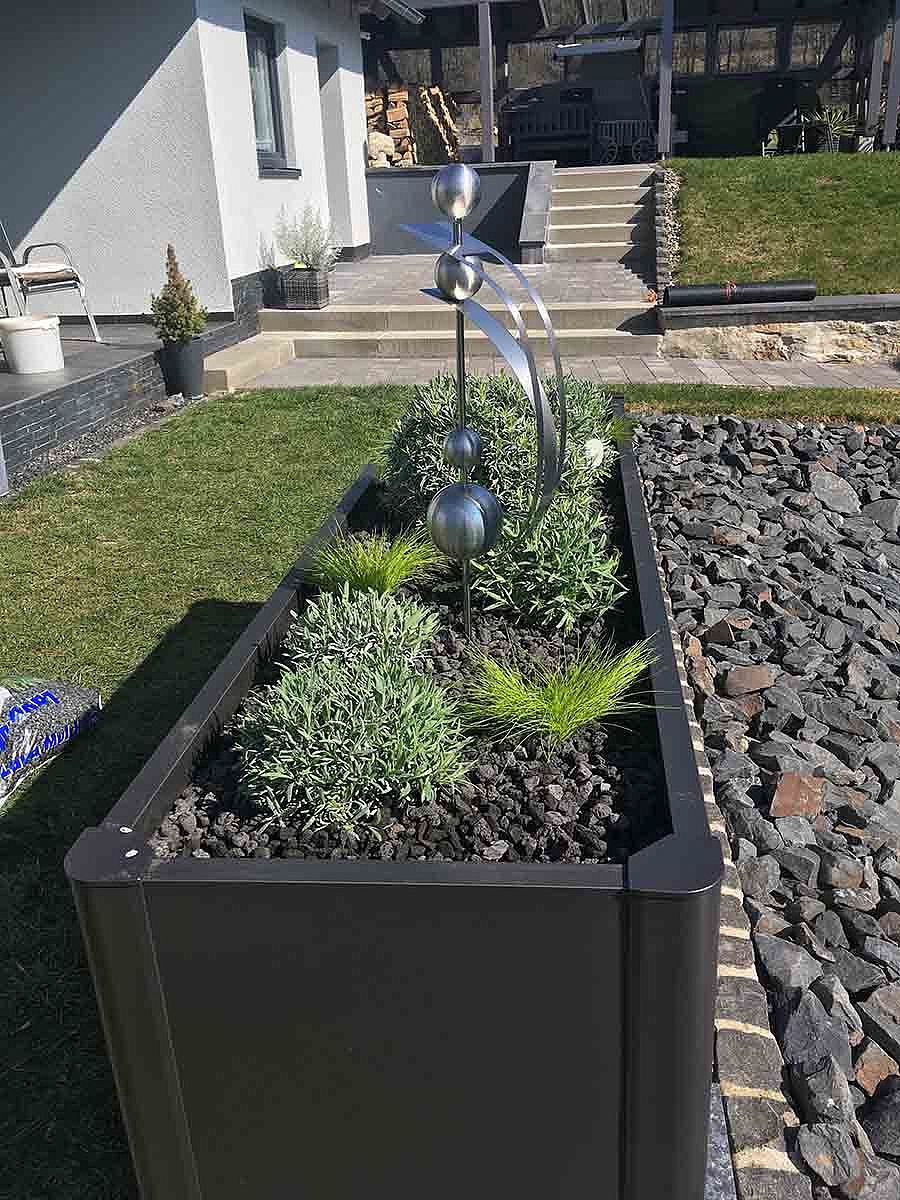 Biohort Truhlík Belvedere 200 midi stříbrná metalíza