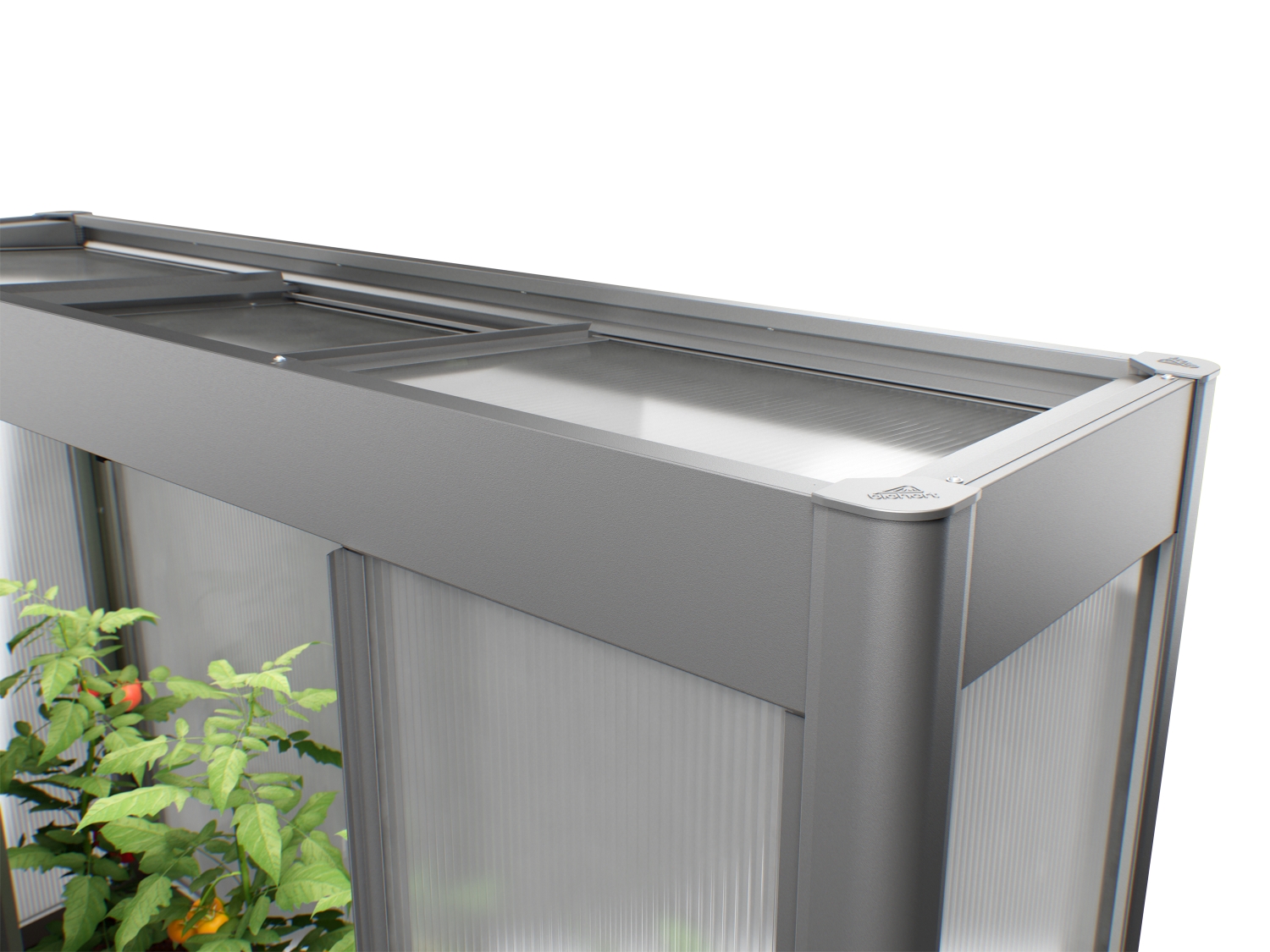 Biohort Rozšíření o skleník Florentina 2×1 MAXI – šedý křemen metalíza