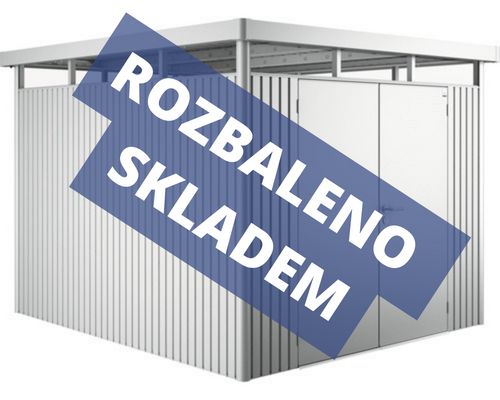 ROZBALENO / SKLADEM Biohort Zahradní domek HIGHLINE® H5, stříbrná metalíza