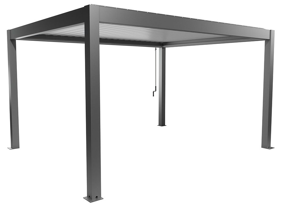 Biohort Hliníková Pergola 4,5x3,5, šedý křemen metalíza / Bílá