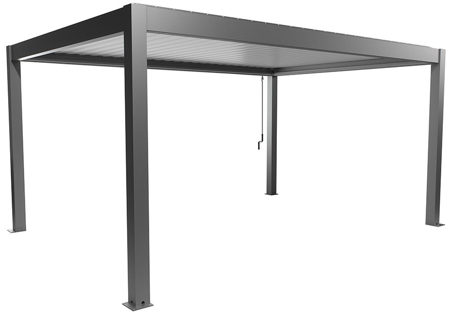 Biohort Hliníková Pergola 5x3,5, šedý křemen metalíza / Bílá