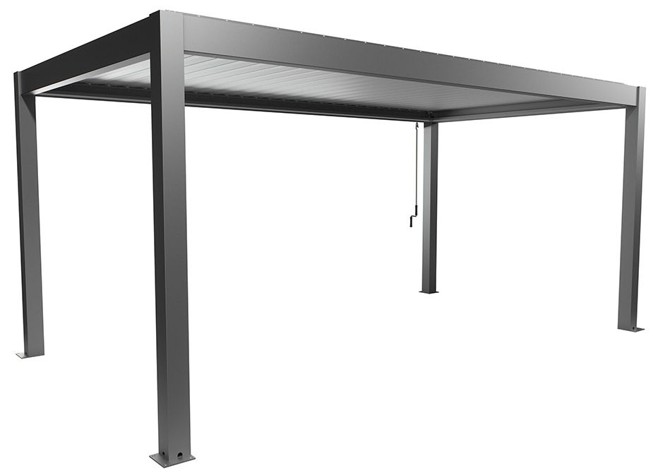 Biohort Hliníková Pergola 5,5x3, šedý křemen metalíza / stříbrná metalíza