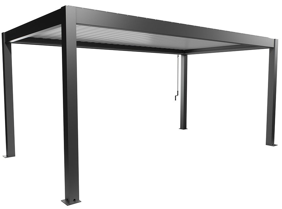 Biohort Hliníková Pergola 5,5x3, tmavě šedá metalíza / Bílá
