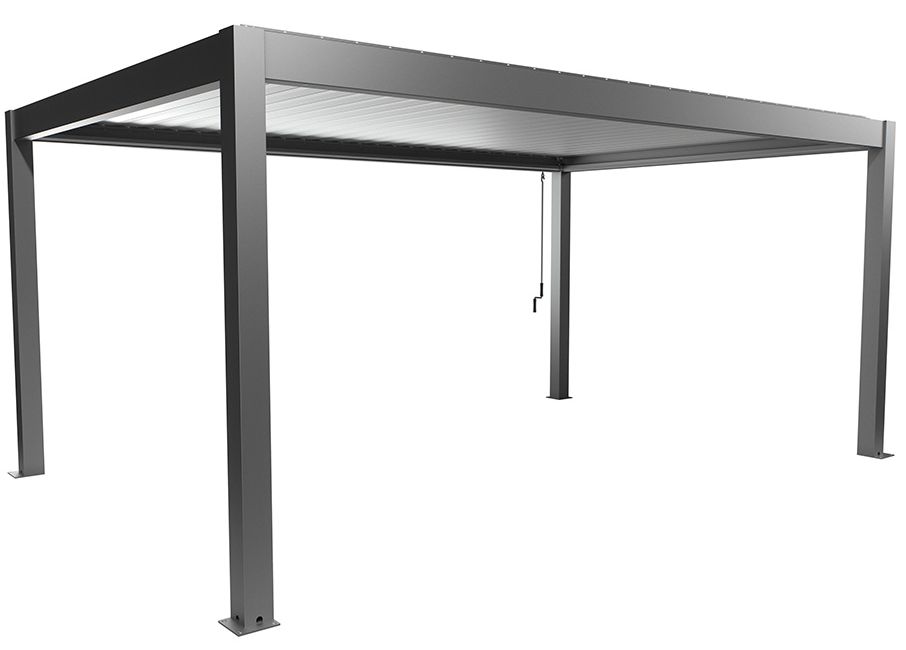 Biohort Hliníková Pergola 5,5x3,5, šedý křemen metalíza / stříbrná metalíza