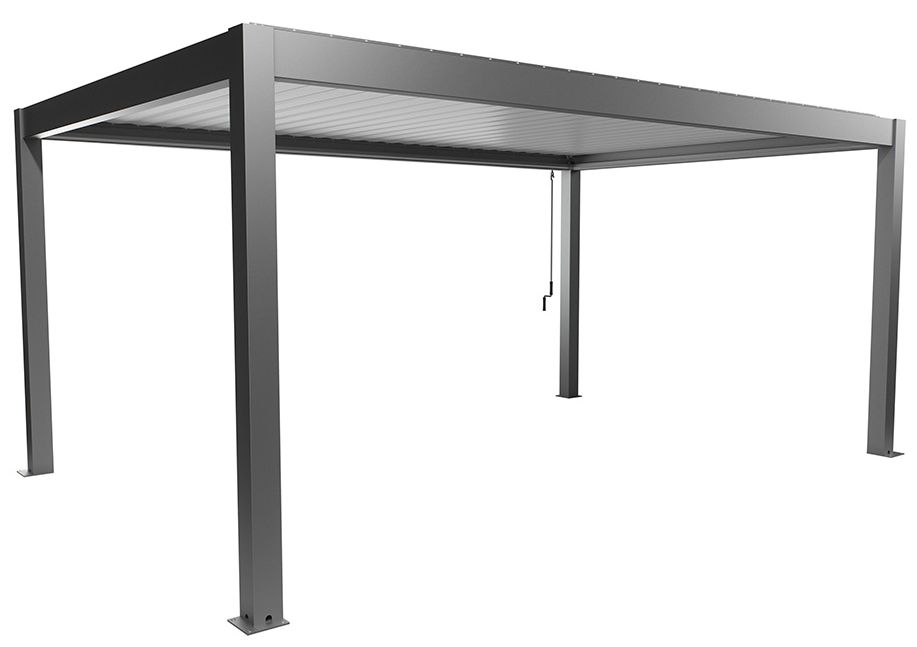 Biohort Hliníková Pergola 5,5x3,5, šedý křemen metalíza / Bílá