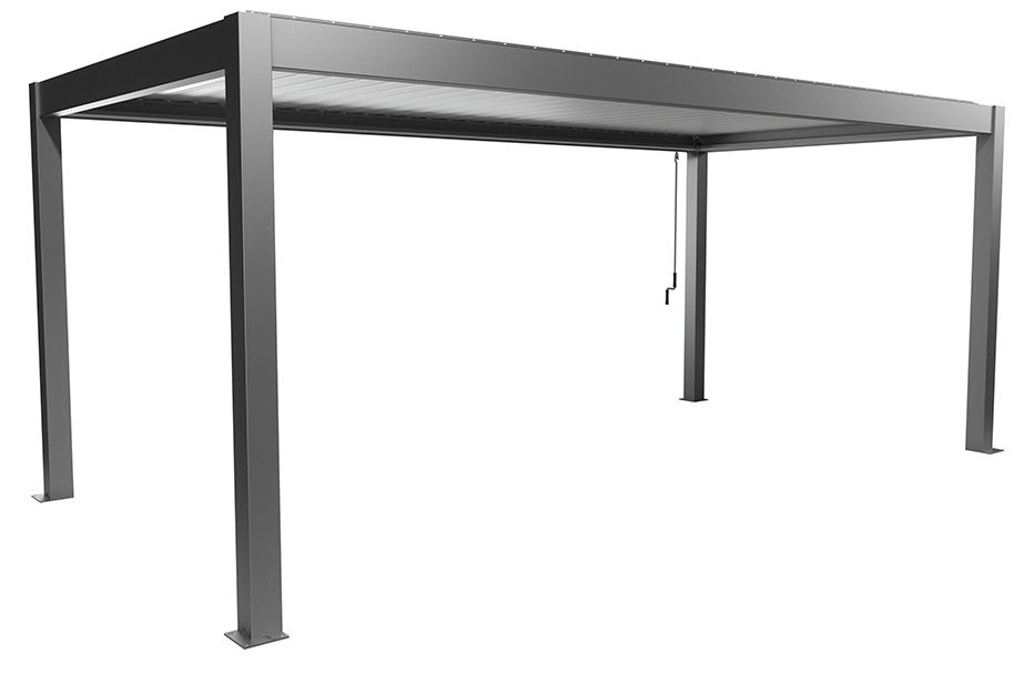 Biohort Hliníková Pergola 6x3, šedý křemen metalíza / stříbrná metalíza