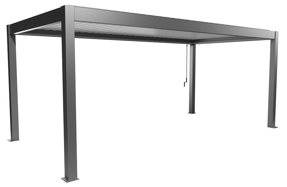 Biohort Hliníková Pergola 6x3, šedý křemen metalíza / Bílá