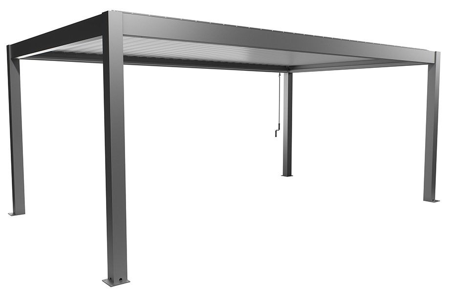 Biohort Hliníková Pergola 6x3,5, šedý křemen metalíza / Bílá