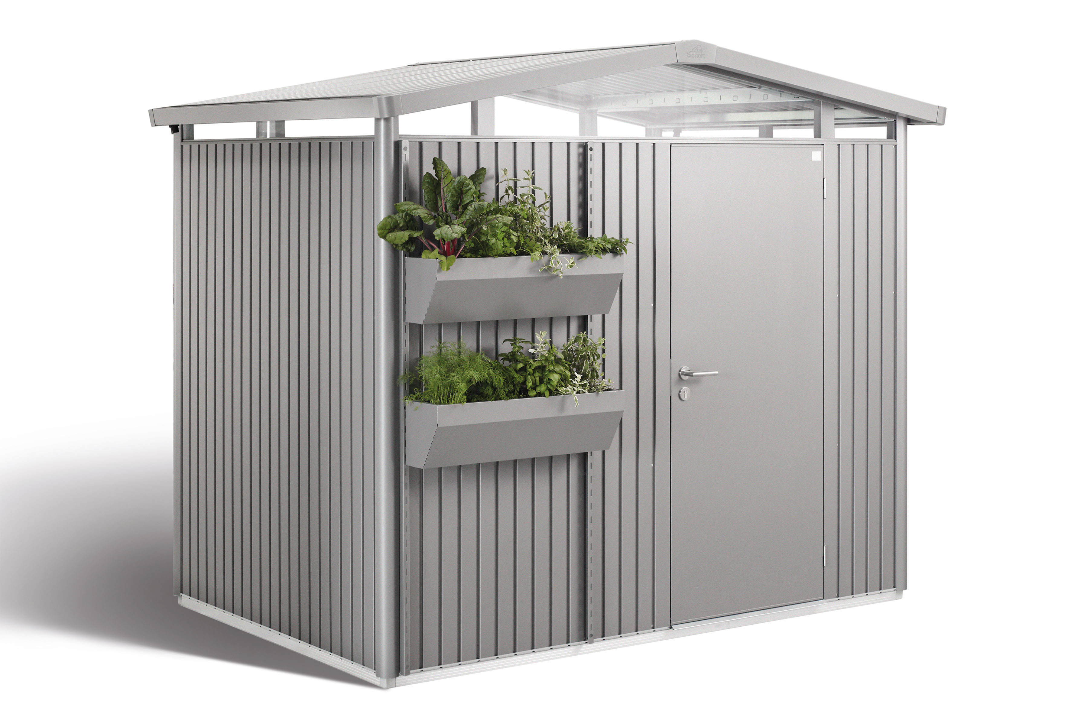 Biohort Zahradní domek PANORAMA P2, tmavě šedá metalíza